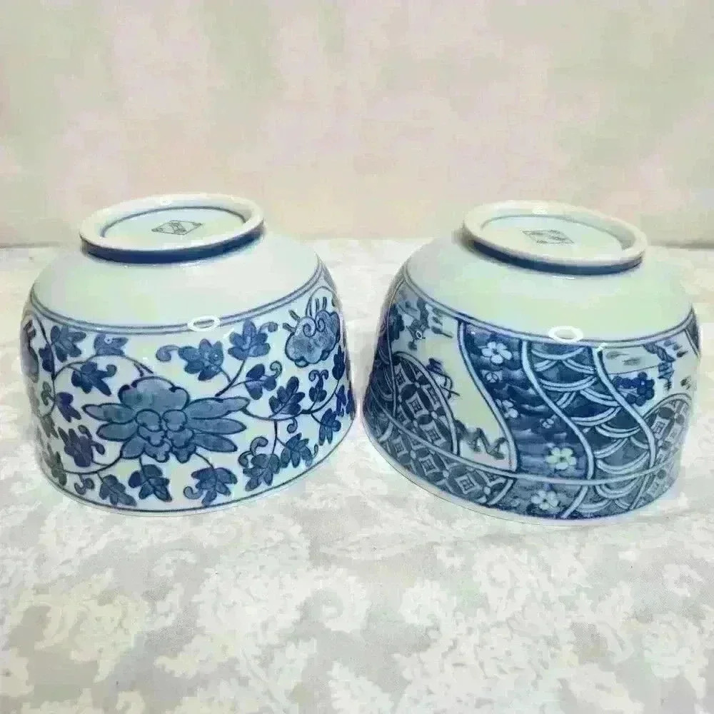 Vintage Arita Set of 2 porcelain Rice Bowls 5" - Picture 3 of 6